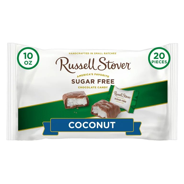 RUSSELL STOVER Sugar Free Coconut Chocolate Candy, 10 oz. bag (≈ 20 pieces) - Walmart.com | Walmart (US)