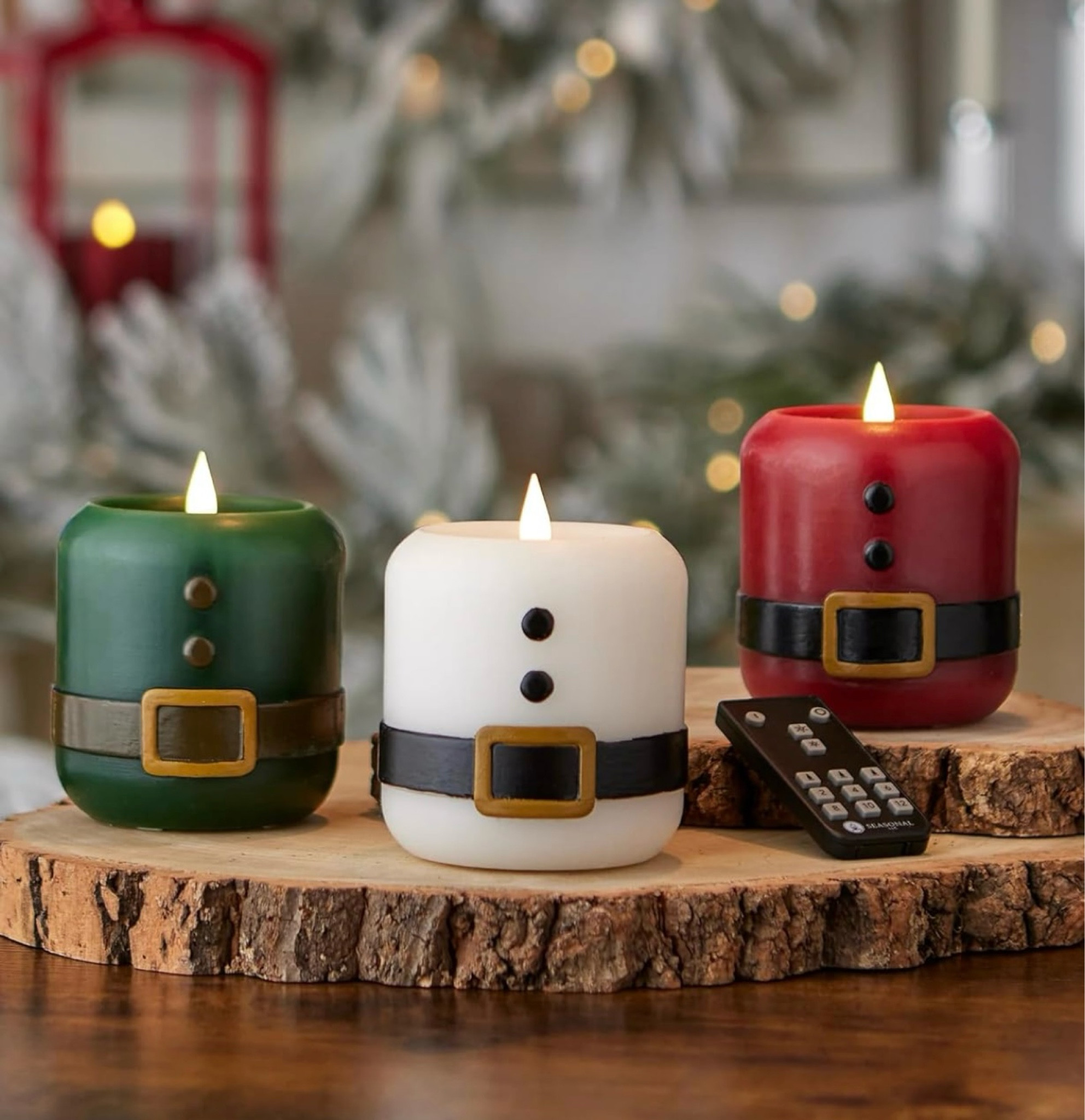 Love these flameless candles. Especially the green one gives me ElF the Movie vibes

#LTKHoliday #LTKSeasonal #LTKhome