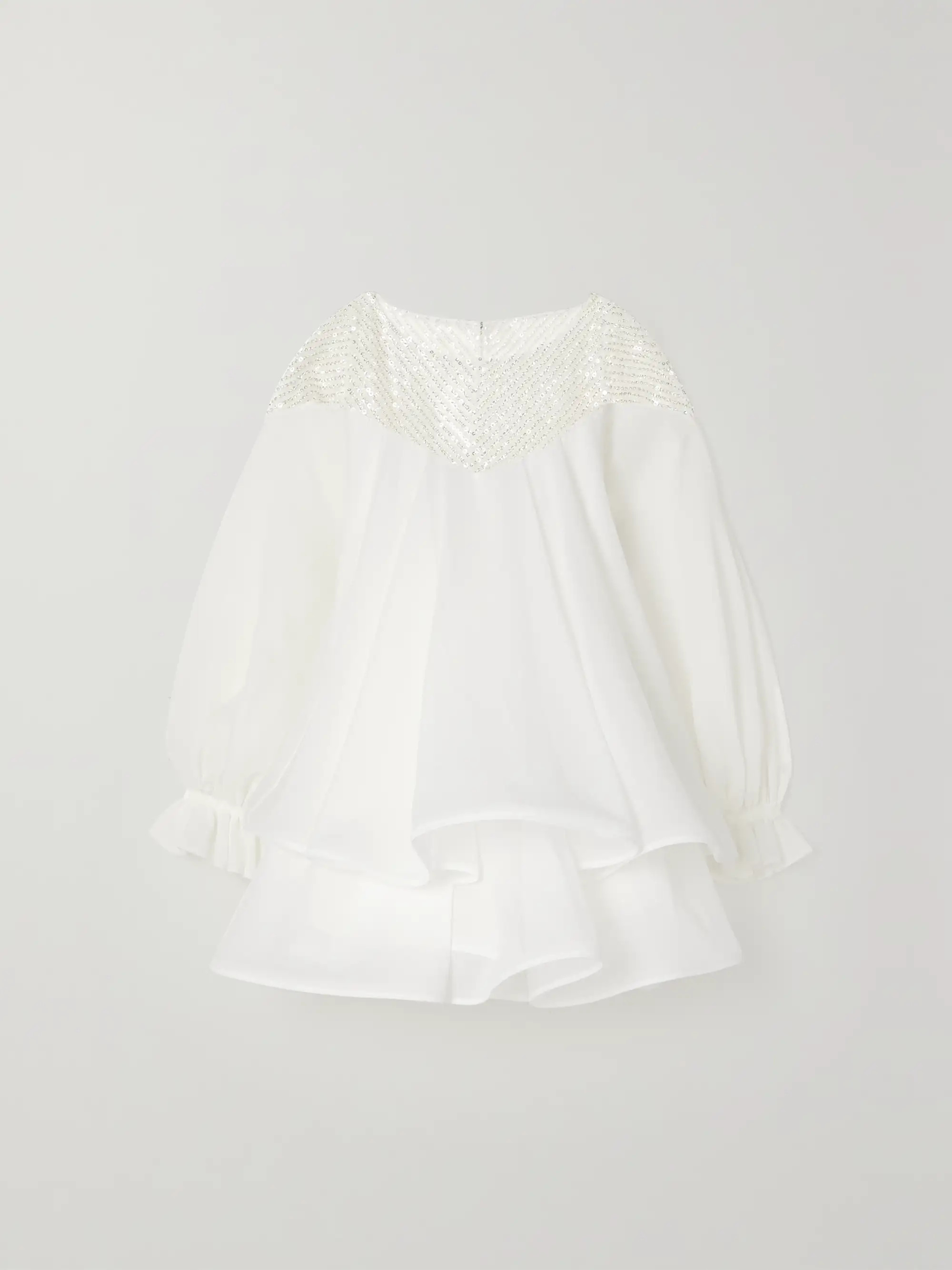 Mar layered ruffled bead-embellished tulle and silk-organza mini dress | NET-A-PORTER (US)