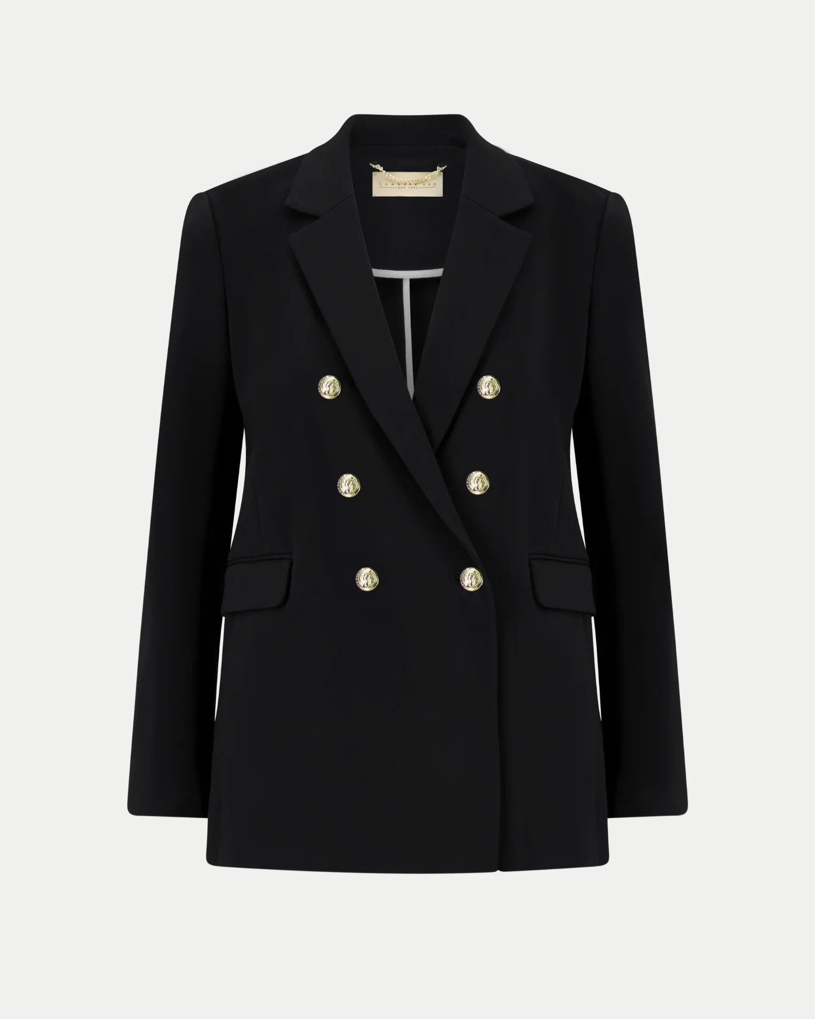 Katharine Blazer in Black – Double-Breasted Blazer – Classic Six | Classic Six