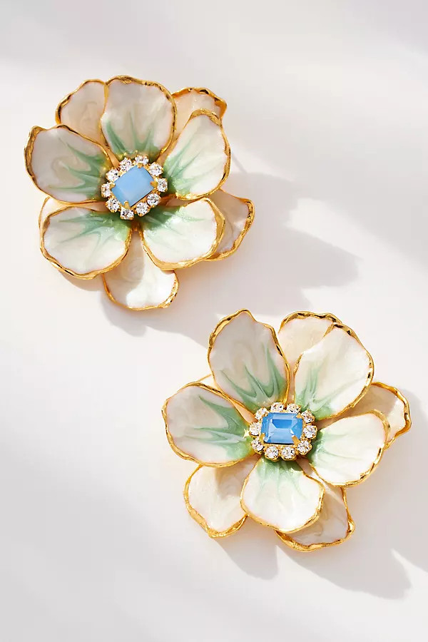 The Pink Reef Handpainted Earrings | Anthropologie (US)