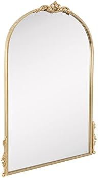 Hobby Lobby Home Decor Carved Elegant Gold Arch & Flourish Wall Mirror for Vanities, Living Rooms... | Amazon (US)