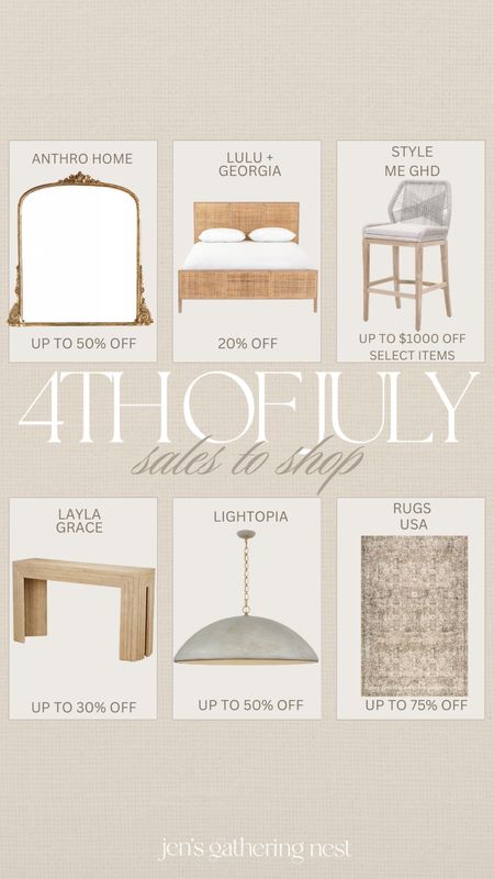 4th of July deals to shop:

+Rugs USA
+Lighttopia 
+Anthro Home
+Layla + Grace
+Style me GHD
+Lulu + Georgia
+Mcgee + Co

#summer #salealert #summersales #4thofjulysale #homesales #home #homefinds #homedecor #rugs #bedroom #lighting #decor #homesales

#LTKSaleAlert #LTKSummerSales #LTKHome