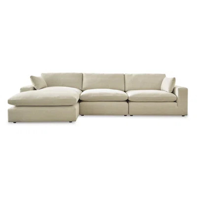 Elyza Linen 3pc Sectional Sofa w/ RAF Corner Chaise | Wayfair North America