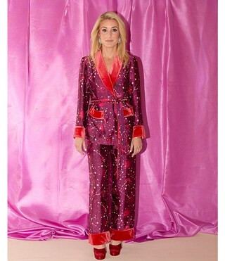 Antonio Melani x The Nat Note Stella Star And Moon Print Satin Twill Velvet Coordinating Jacket a... | Dillard's