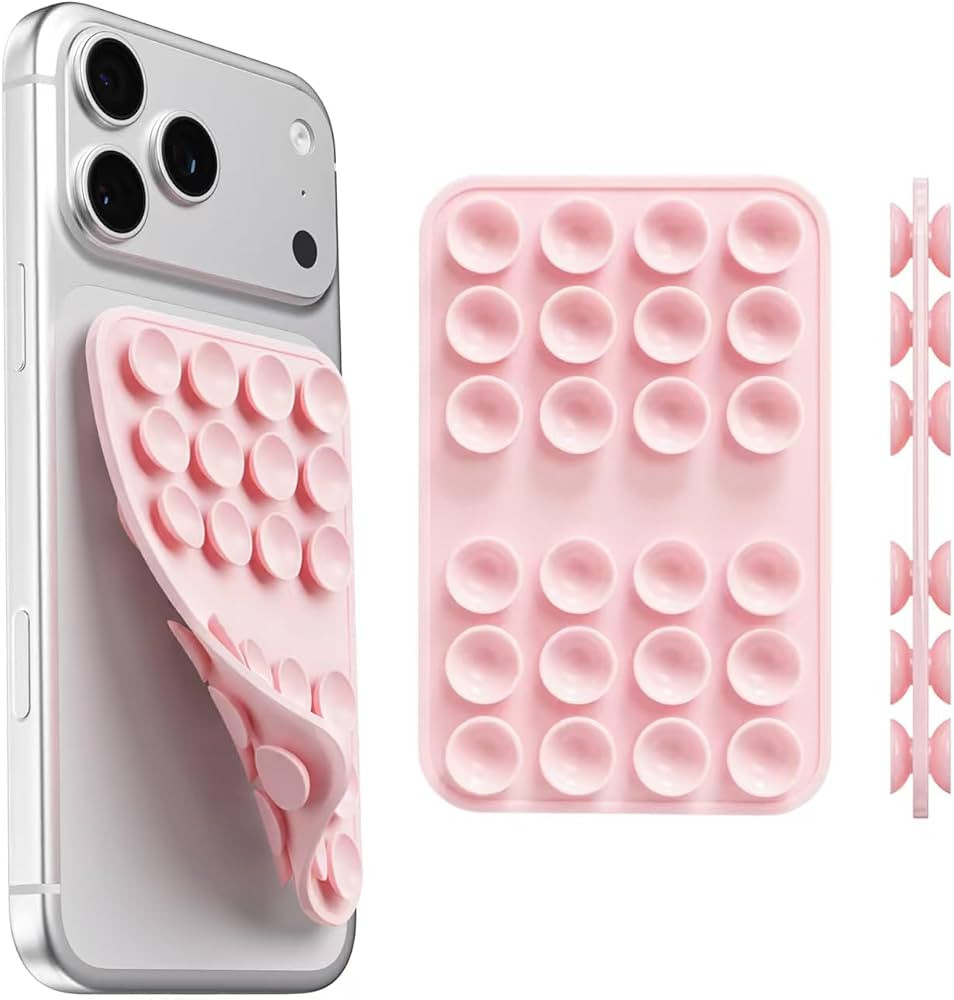 Upgraded Double Sided Silicone Suction Cup Phone Case Mount, Sticky Phone Grip Holder for Hands-F... | Amazon (US)