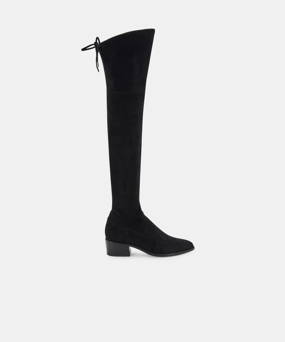 ALSIE BOOTS IN BLACK STELLA SUEDE | DolceVita.com