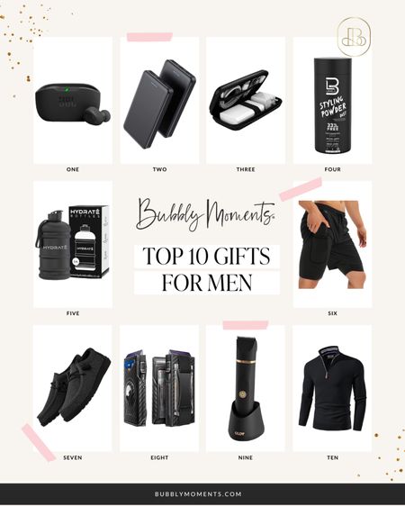 Looking for the perfect gift for him? Why don't you checkout these top 10 gift ideas for him.

#giftguide #giftidea #randomgift #randomidea #perfume #cableorganizer #waterjug #cologne #serum #jacket #shoes #socks #shorts #black #shave

#LTKfindsunder100 #LTKGiftGuide #LTKHoliday