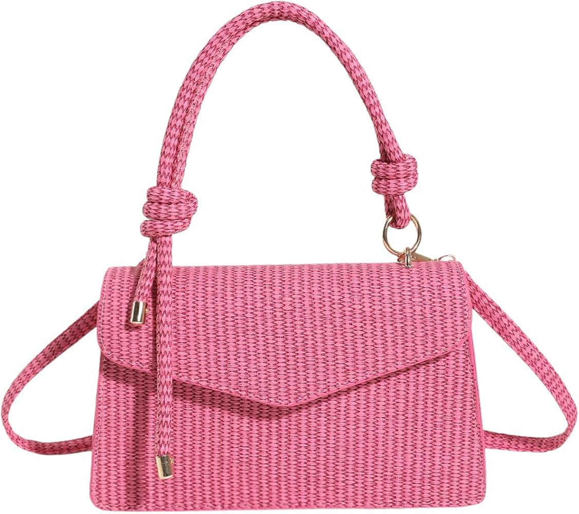 SweatyRocks Women's Tote Handbag Small Textured Knot Strap Crossbody Purse | Amazon (US)