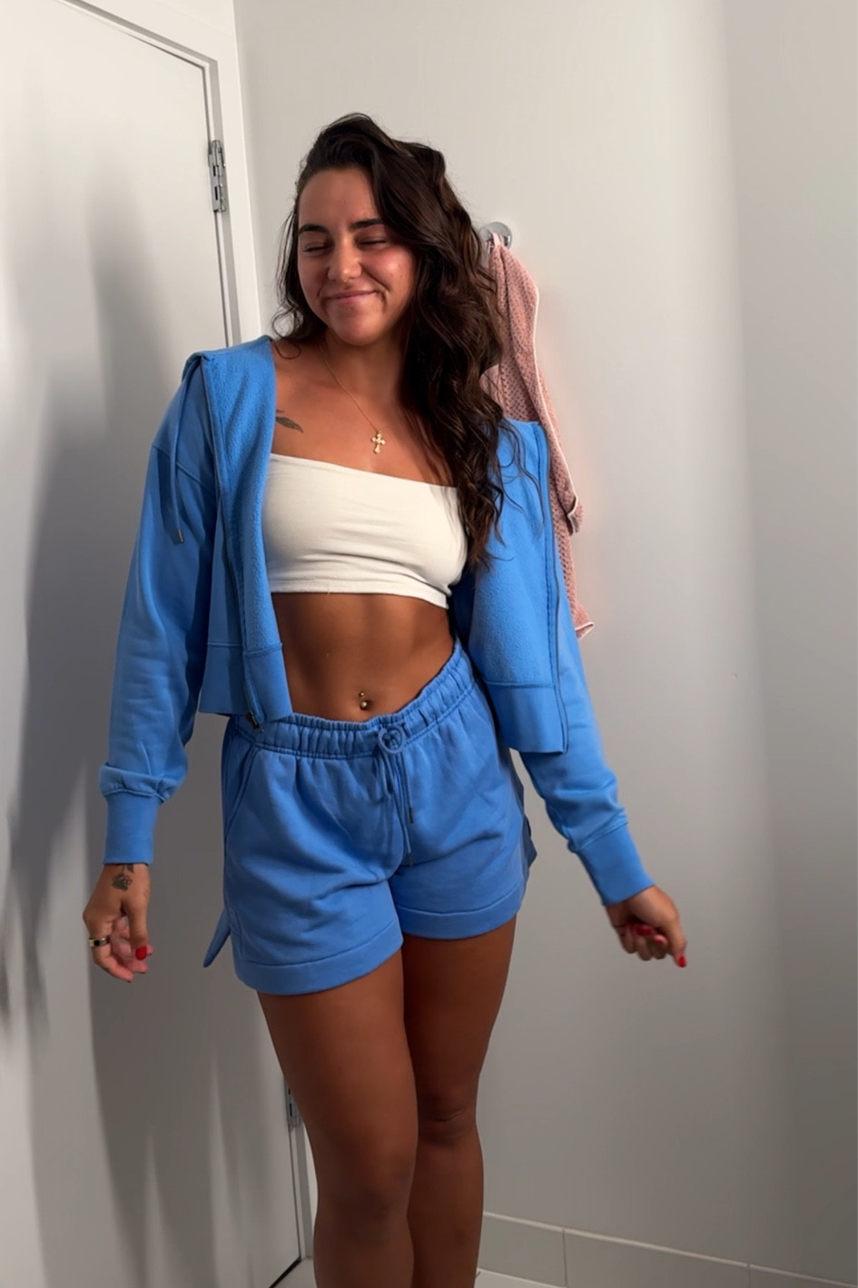 Wearing size medium 
Definitely could size down to small in shorts! (They were sold out) 

#LTKStyleTip #LTKFindsUnder50 #LTKSeasonal