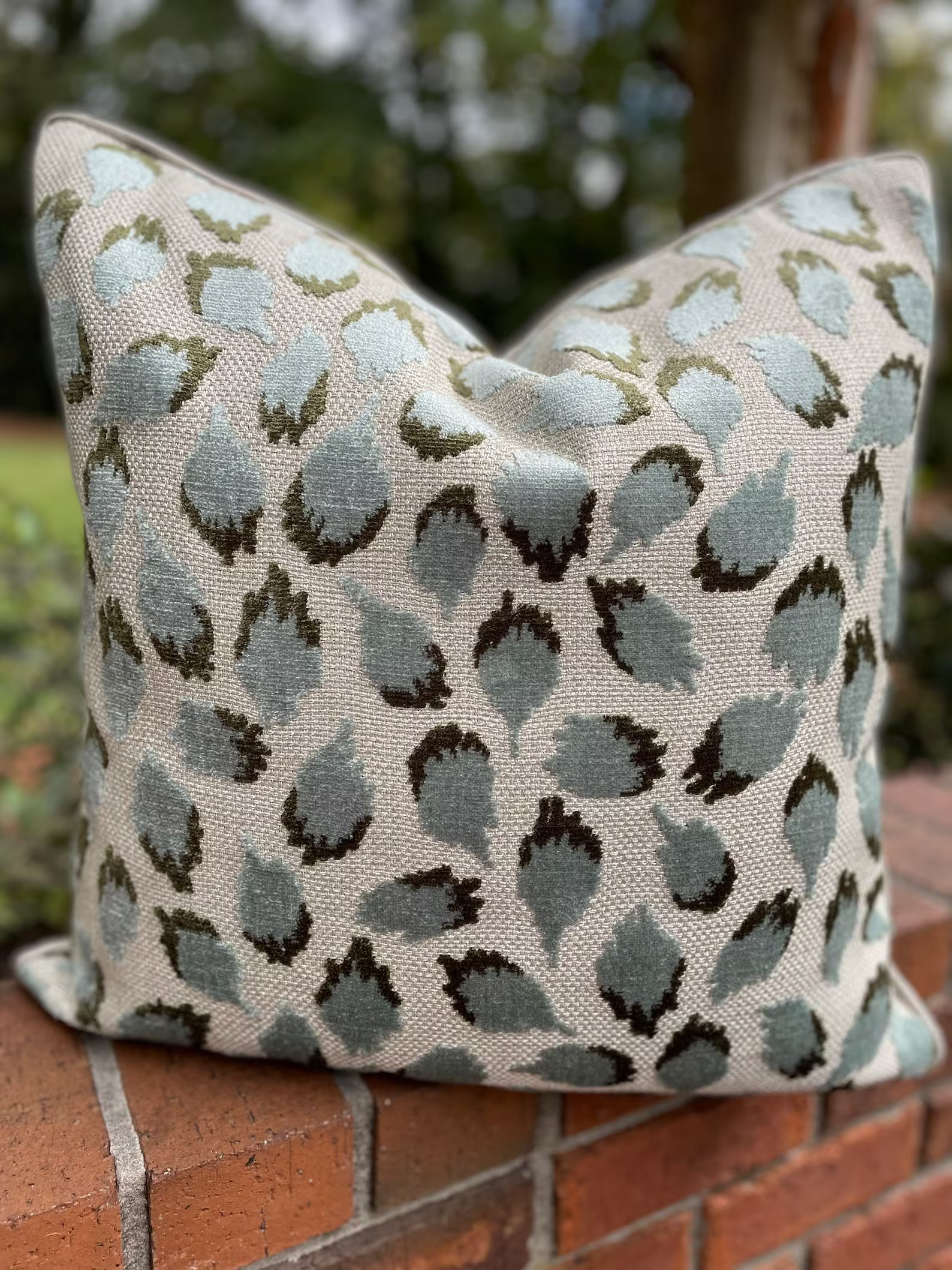 Blue//green//pillow Cover//zipper//custom Made// Decorative Throw Pillow - Etsy | Etsy (US)