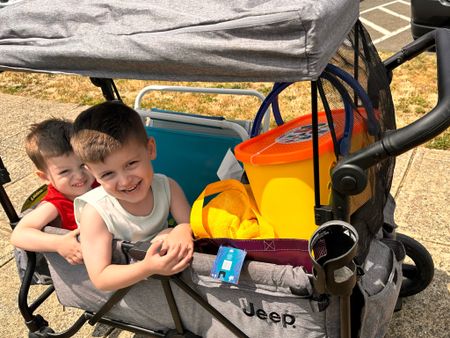 Jeep stroller wagon beach wagon. Fits everything in one. A dream for parents going to the beach. And ideal dads and Father’s Day gifts. Grandparents will love this as well

#LTKGiftGuide #LTKswim #LTKfamily