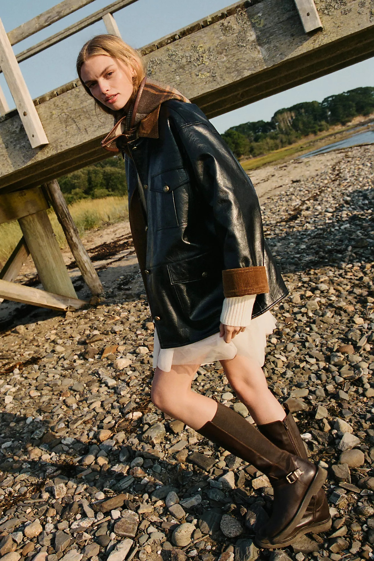 Maeve Patent Chore Jacket | Anthropologie (US)