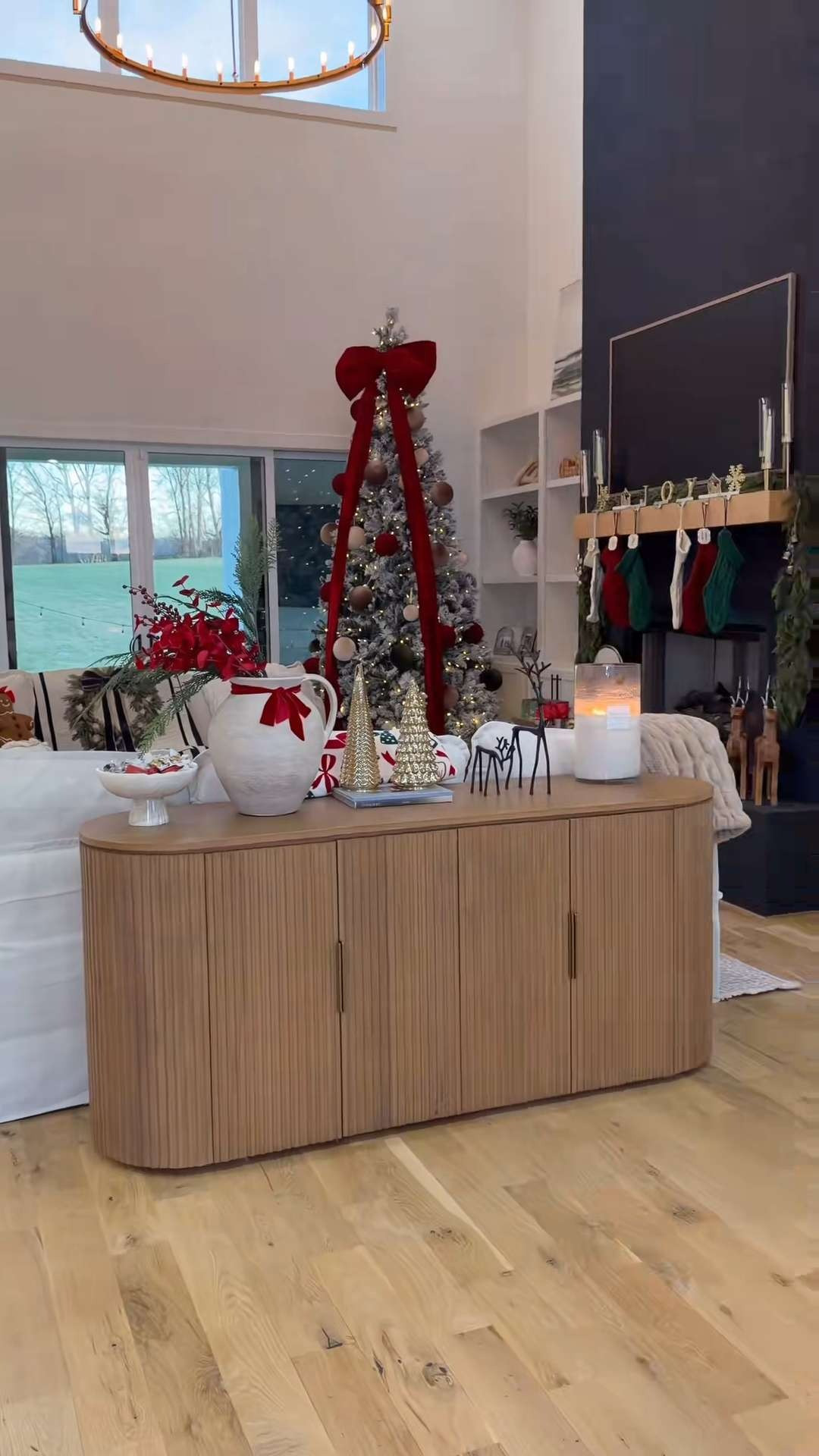 Festive house prep day 🎄✨ Swapping in cozy pillows, hanging stockings, and adding little touches of greenery and candlelight so it feels extra warm when we walk through the door. Outside, I planned the vibe I wanted and let a skilled pro handle the ladders and lights so I could stay inside and focus on the fun parts. If you're planning a project around the house too, head to Angi to find a pro for your next project! @Angi (Formerly Angie’s List) #AngiPartner 

 #LTKHome #LTKFindsUnder50 #LTKFindsUnder100