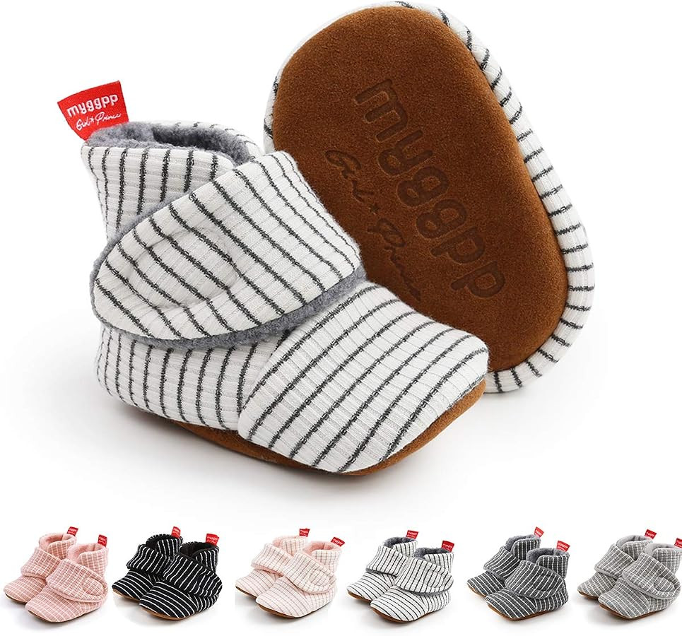 Ohwawadi Infant Baby Slippers Girls Boys Booties Warm Baby Socks Shoes Newborn Crib Shoes Baby Fo... | Amazon (US)