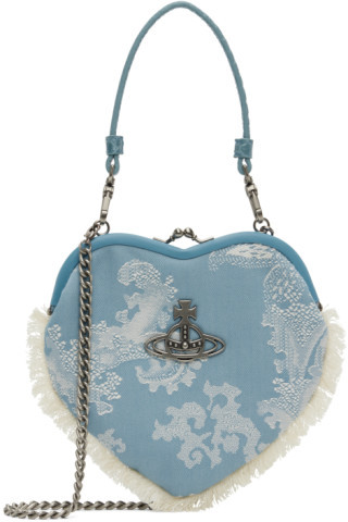 Blue Belle Heart Frame Top Handle Bag | SSENSE