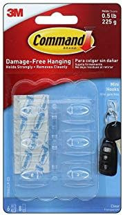 Amazon.com: Command Clear Mini Hooks 6 Hooks, 1 Pack : Home & Kitchen | Amazon (US)