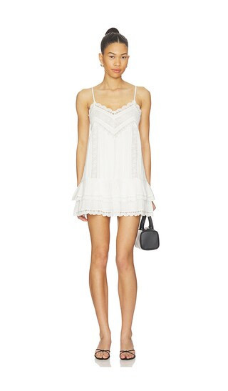 ROCOCO SAND Lace Detail Mini Dress in White. - size L | Revolve Clothing (Global)