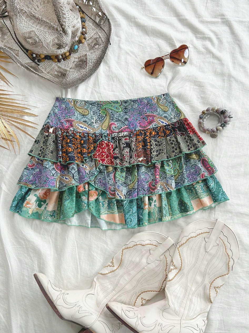 Colorful Boho Mini Skirt 🩷🧡💛 

 #LTKspring #LTKsale #LTKstyletip
