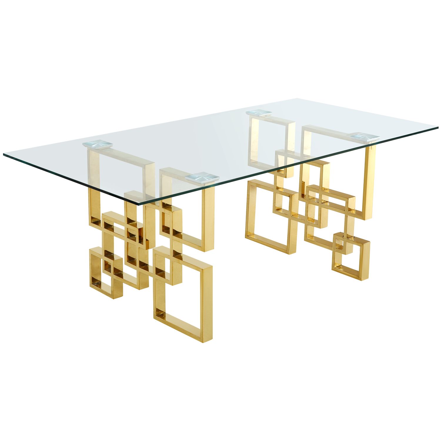 Meridian Furniture Inc Pierre Gold Dining Table - Walmart.com | Walmart (US)