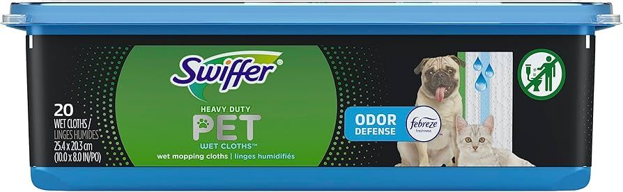 Swiffer Sweeper Pet Heavy Duty Multi-Surface Wet Cloth Refills for Floor Mopping and Cleaning, Fr... | Amazon (US)