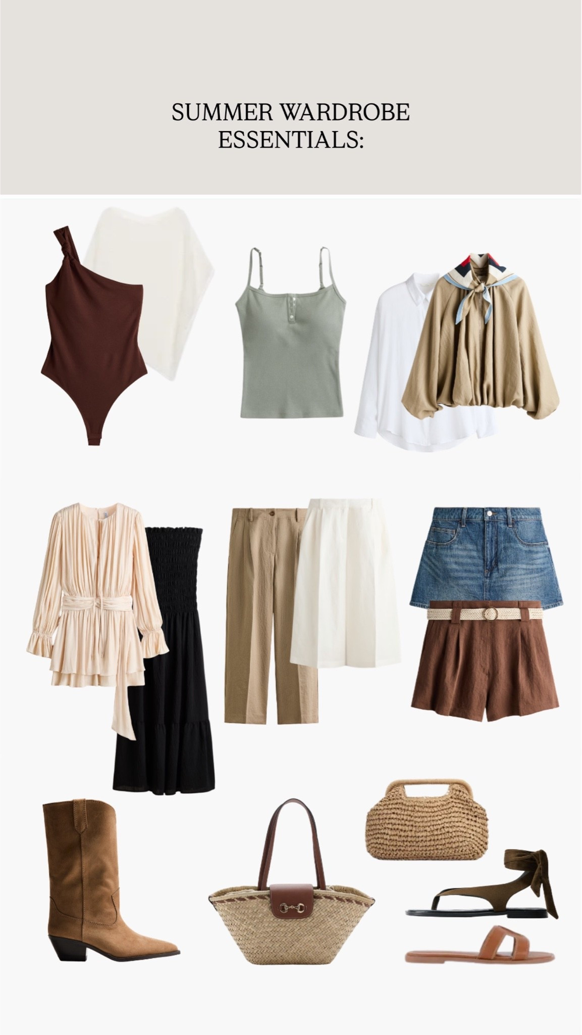 Summer capsule wardrobe idea 🤎🍓☀️

#LTKsummer #LTKuk #LTKstyletip