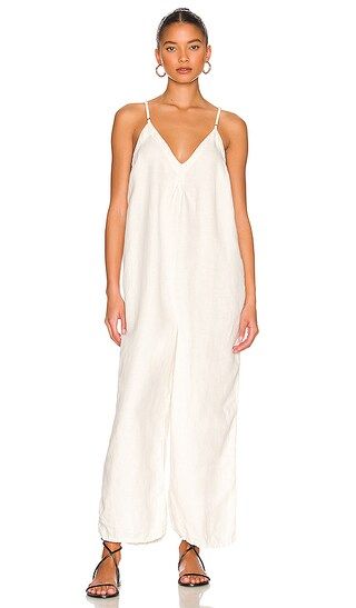 Thorpe Linen Jumpsuit in Soft White | Revolve Clothing (Global)