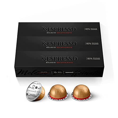 Nespresso Capsules Vertuo, Melozio Decaffeinato, Medium Roast Espresso, 30-Count Coffee Pods, Brews 7.8 oz. | Amazon (US)