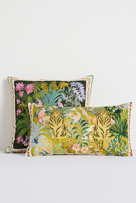 Anela Cotton Printed Animal Pillows | Anthropologie (US)