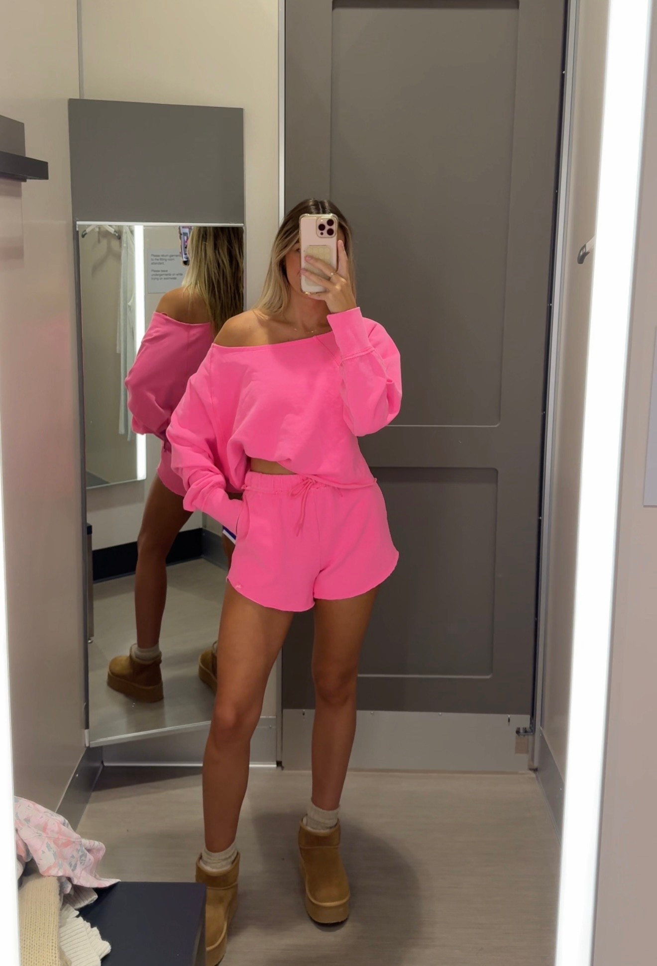 Obsessed this hot pink set!!! 

Matching set, sweat set, sweat shorts, lounge wear, casual outfit, everyday outfit, comfy, off the shoulder sweatshirt, pullover 

#LTKootd #LTKValentine #LTKSeasonal