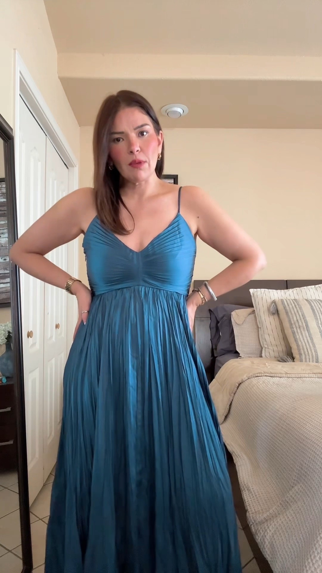 Slate Blue Midi Dress