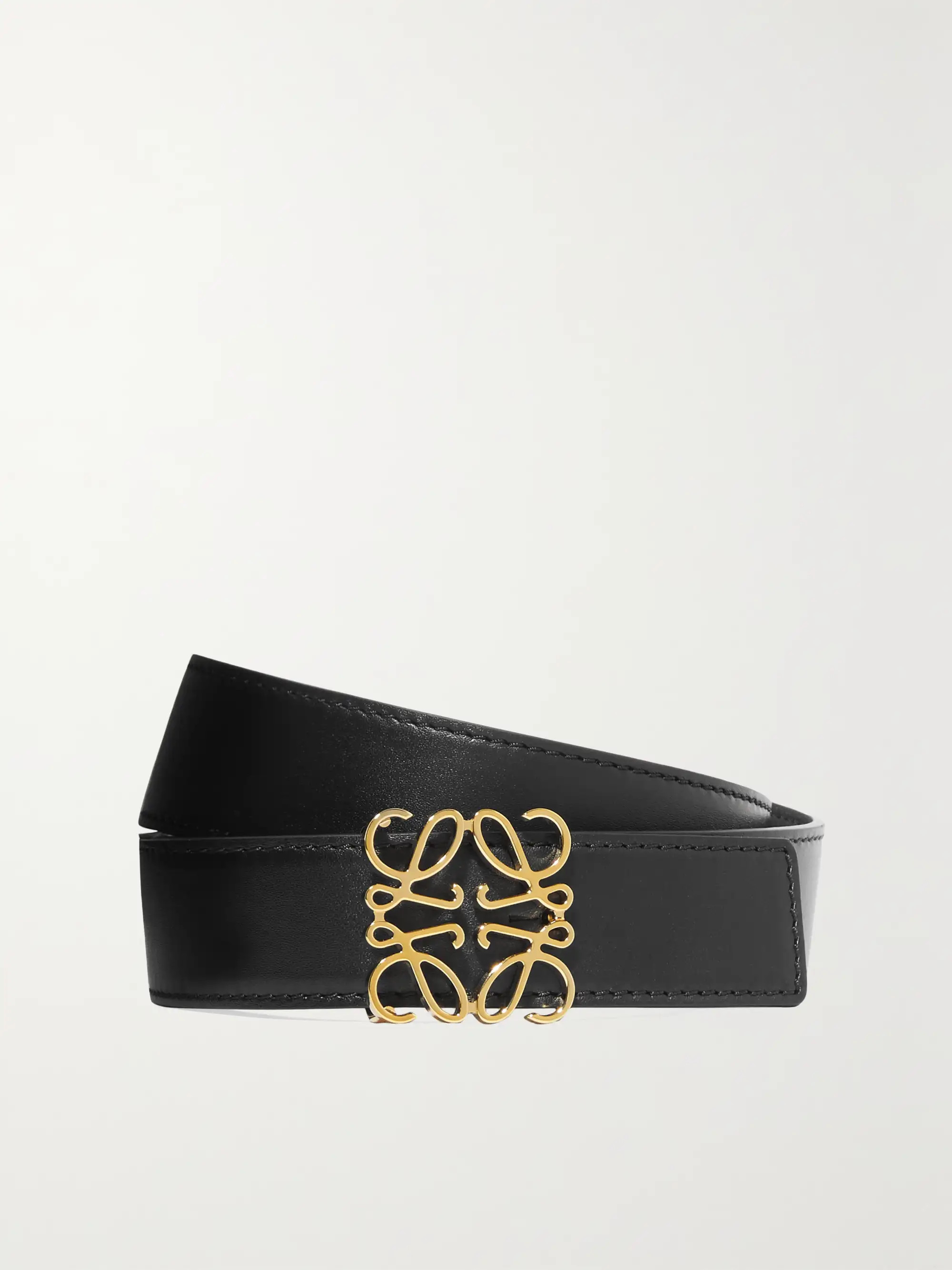 Black Embellished leather belt | LOEWE | NET-A-PORTER | NET-A-PORTER APAC