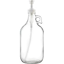 Half Gallon Glass Pump Dispenser Bottle, Large Jug with Pump for Laundry Soap Dispenser, Liquid D... | Amazon (UK)