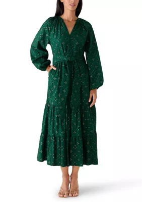 Women's Long Sleeve Print Maxi Dress | Belk