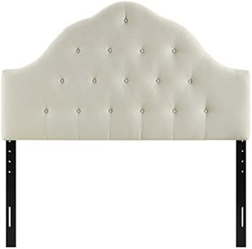Modway MOD-5164 Sovereign Tufted Button Linen Fabric Upholstered Full Headboard in Ivory | Amazon (US)