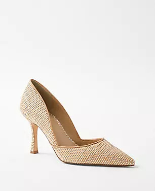 Azra Metallic Straw Pumps | Ann Taylor (US)