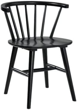 Signature Design by Ashley Otaska Modern Farmhouse Spindle Dining Chair, Set of 2, Black | Amazon (US)