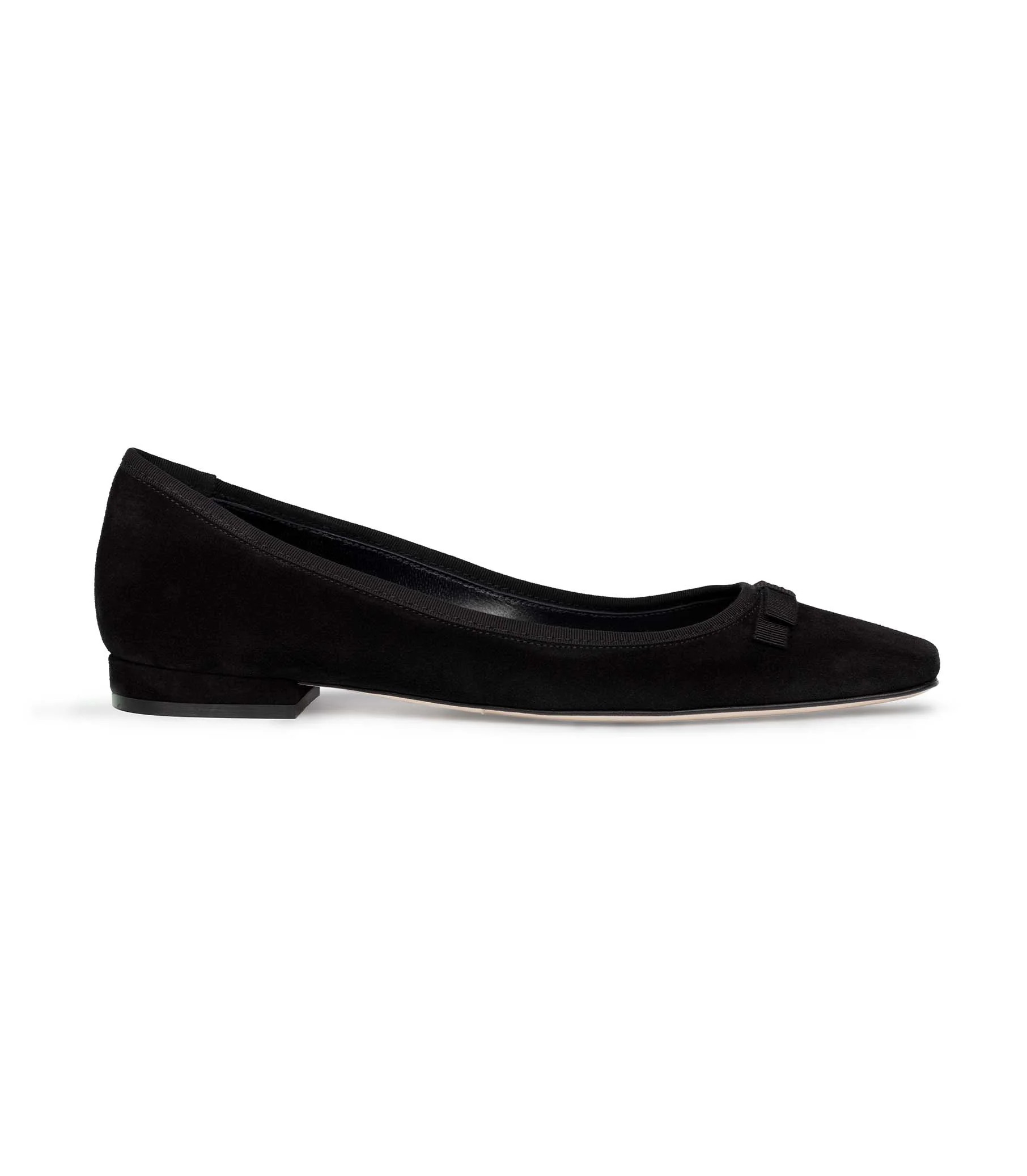 Odette Ballet Flat - Black Suede | DÔEN | DOEN
