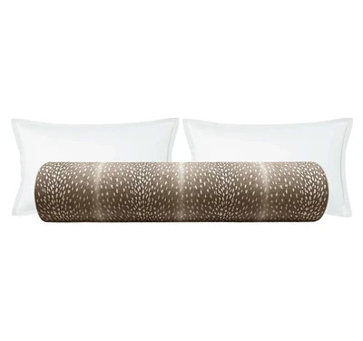 THE BOLSTER :: ANTELOPE LINEN PRINT // MOCHA | LITTLE DESIGN LLC