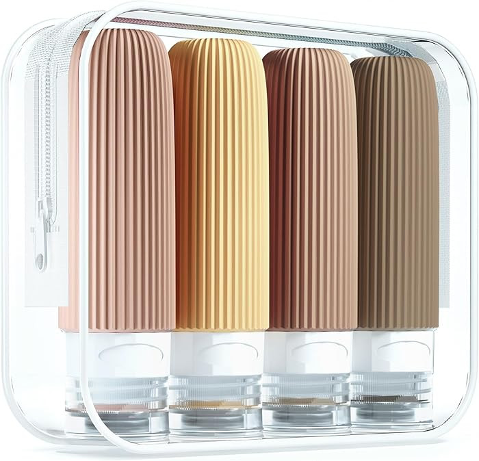 Travel Bottles for Toiletries, Tsa Approved 3oz Portable Travel Bottles, BPA Free Leak Proof Sque... | Amazon (US)