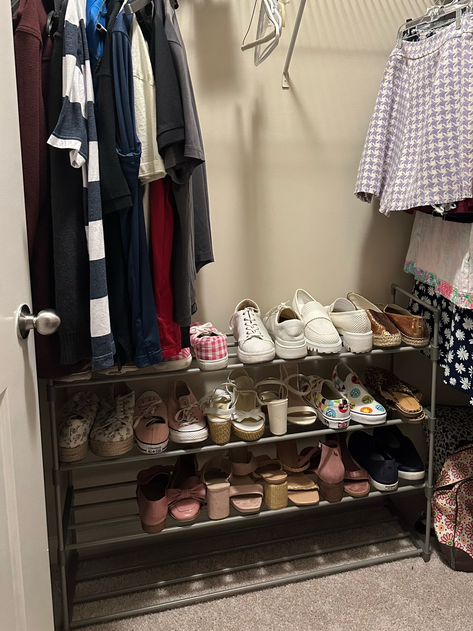 This shoe rack is just what I needed for our closet! It fits about 24 pairs of shoes (and I’m a women’s size 12 shoe so I have big shoes!) and is currently almost 50% off! Super easy to put together. 

Closet accessories // closet organization // shoe storage // shoe rack 

#LTKsalealert #LTKhome #LTKunder50