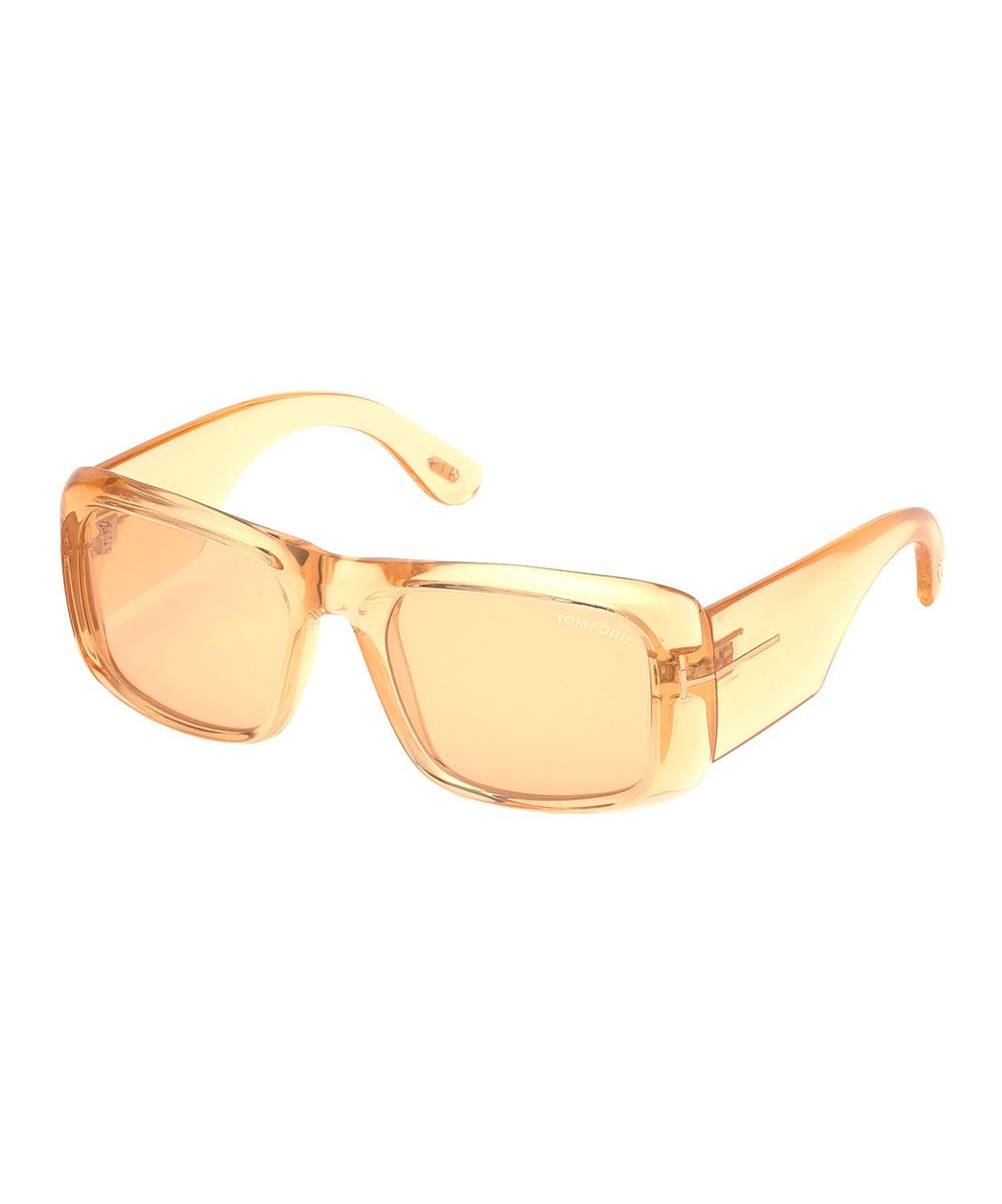 Tom Ford Sunglasses Orange - Orange Crystal & Orange Thick-Frame Square Sunglasses | Zulily