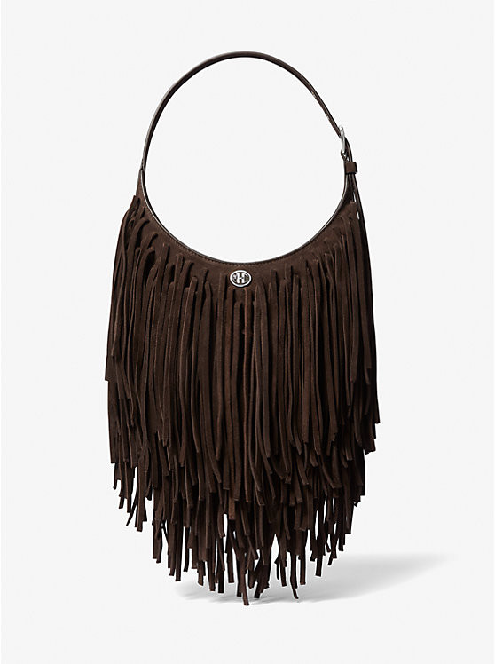 Dyan Small Fringed Suede Shoulder Bag | Michael Kors US