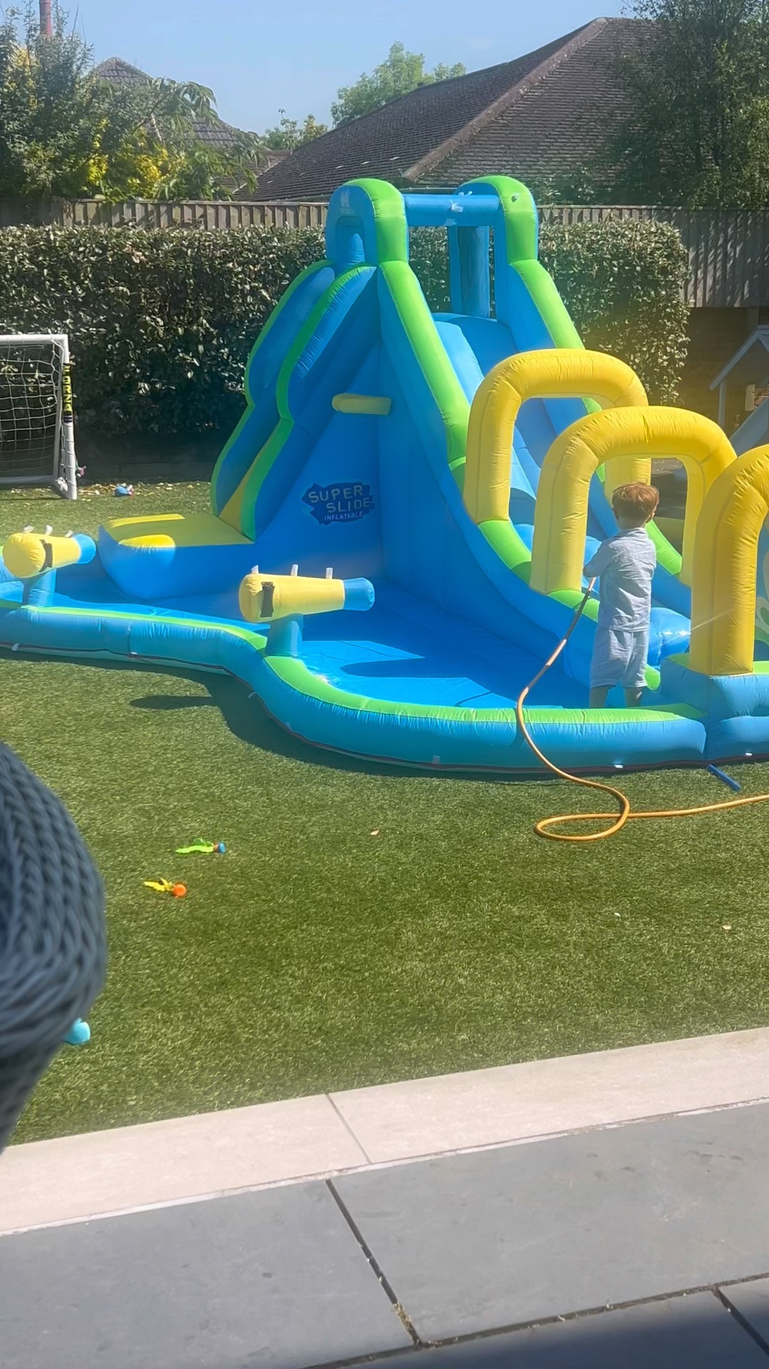 Noah loves his water slide so much!! Perfect for over summer all his friends love it too 🫶🏼🥰🤩🙌🏽🥳