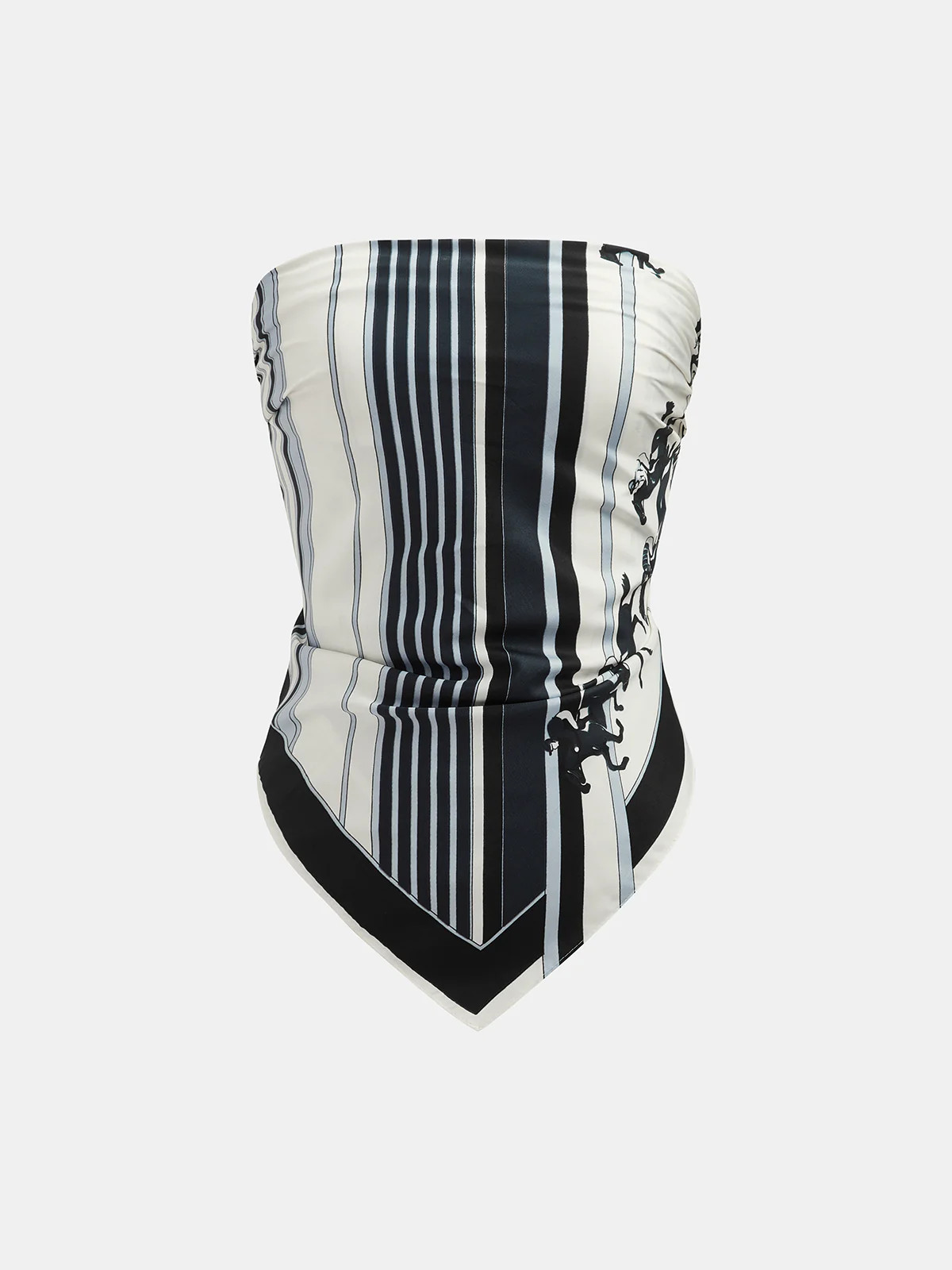 Large Horse Racing Print Square Scarf | Commense