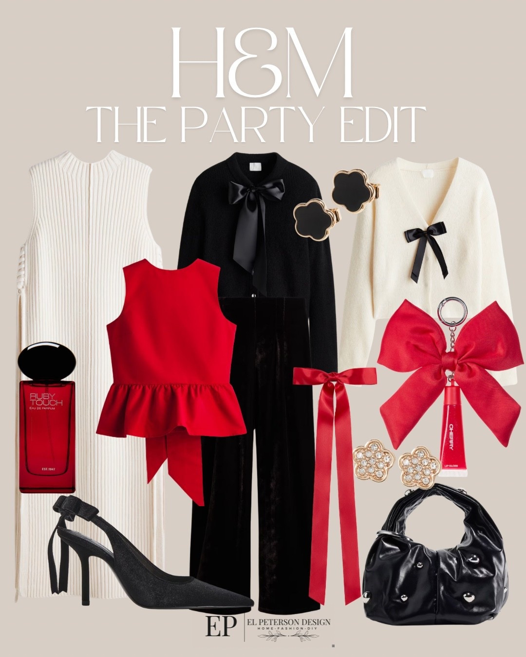 H&M
The party Edit
Dress
Cardigan
Pants
Hair bow
Perfume
Jerks
Purse
Earrings
Top

#LTKFindsUnder50 #LTKHoliday #LTKFindsUnder100