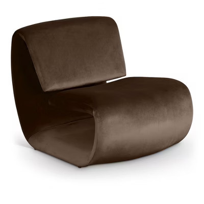 Meridian Furniture,Nouveau Brown Velvet Accent Chair | Target