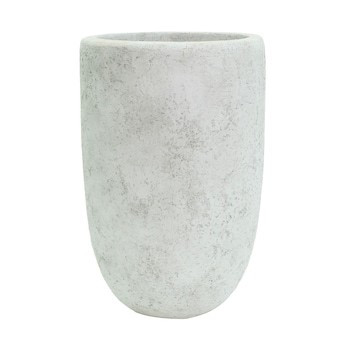 Origin 21  Large (25-65-Quart) 9.75-in W x 17.75-in H Ndt White Mixed/Composite Planter | Lowe's