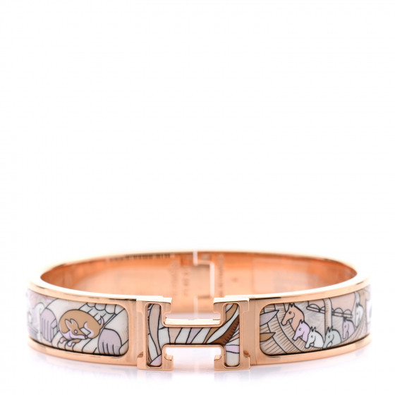 HERMES

Enamel Narrow Print Cosmographia Universalis Clic Clac H Bracelet PM Sable | Fashionphile