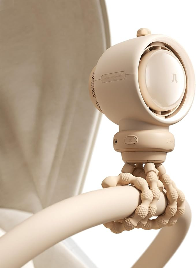 JISULIFE Stroller Fan Baby Large, Safe Bladeless for Crib, Desk, Portable Battery Rechargeable Co... | Amazon (US)